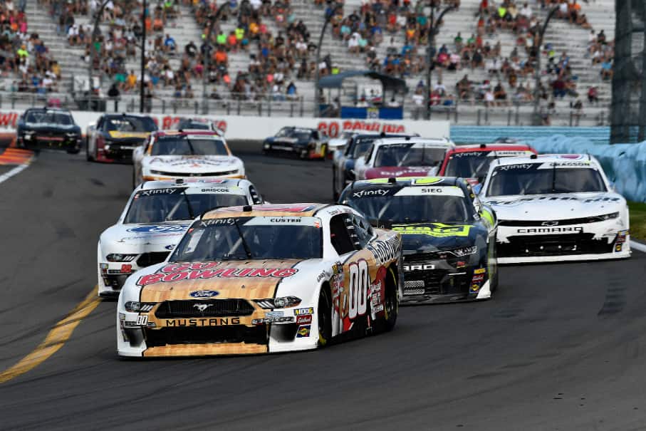 Stewart-Haas Racing teammates Chase Briscoe and Cole Custer (00) finished sixth and seventh. Stewart-Haas Racing teammates Chase Briscoe and Cole Custer (00) finished sixth and seventh.